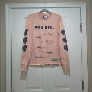 CHNGE You Are Not Alone Front & Back Graphic Organic Cotton Shirt  Size Large